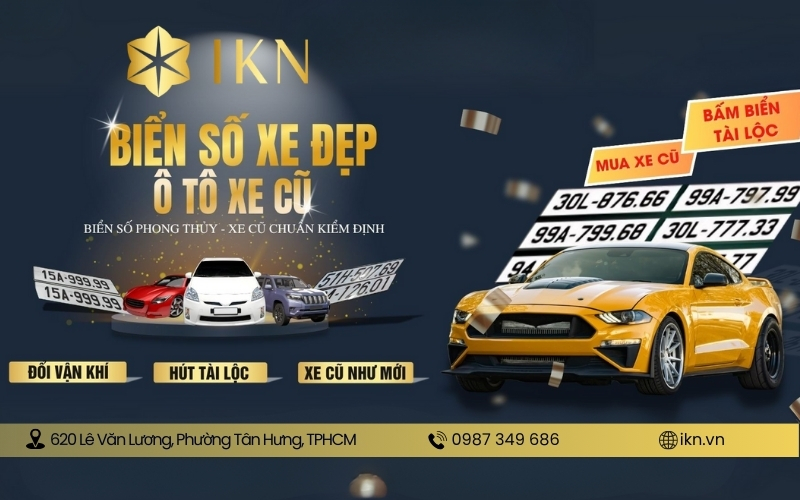 Mua biển số xe đẹp hợp phong thủy và giá tốt tại IKN
