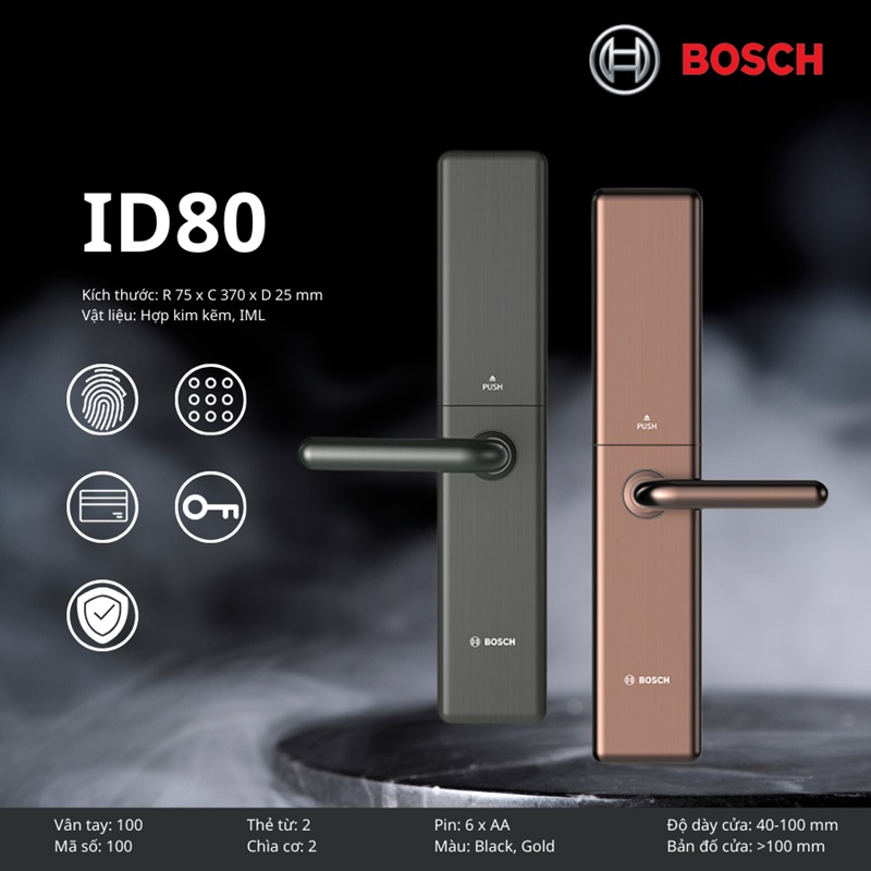 Khóa cửa vân tay Bosch ID80